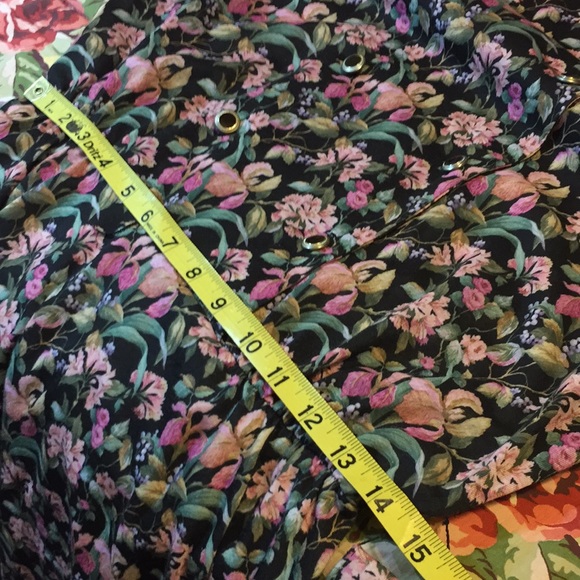 Vintage Meryl Fashions LTD Floral Belted MIDI Dress made in USA Size 10 - Picture 13 of 15